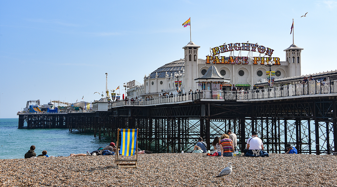 Le « Brighton Pier », lieu d’arrivée de l’itinéraire Londres - Brighton